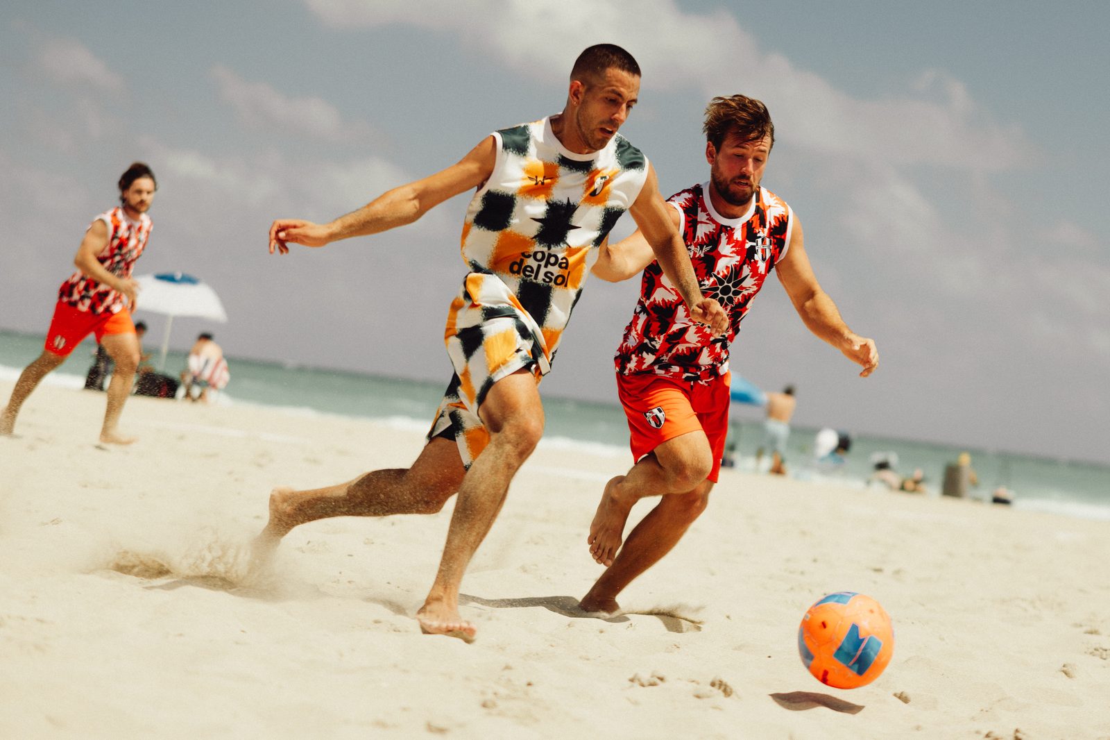Two players racing for the ball