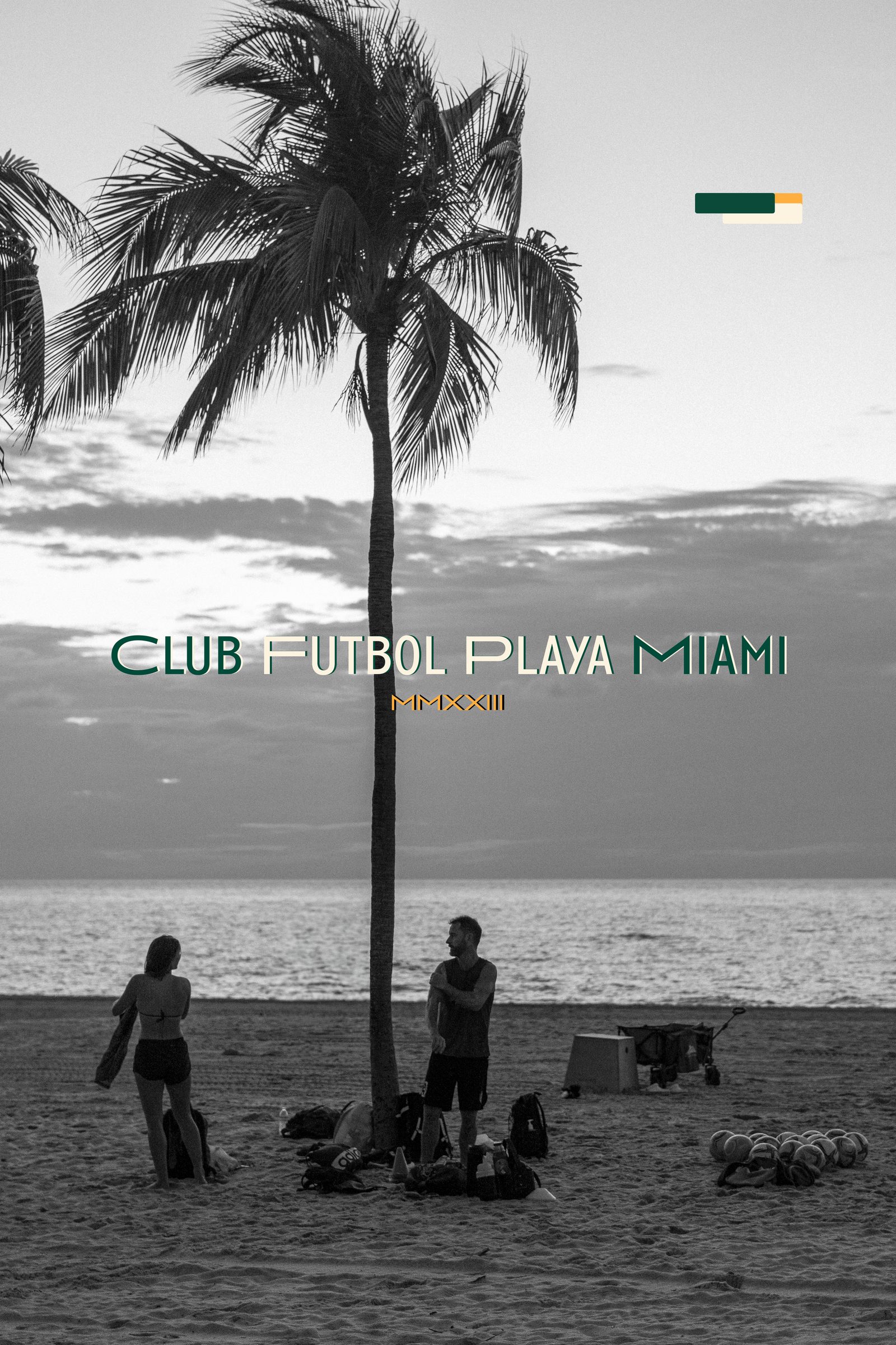 Club Fútbol Playa Miami at sunrise on the beach